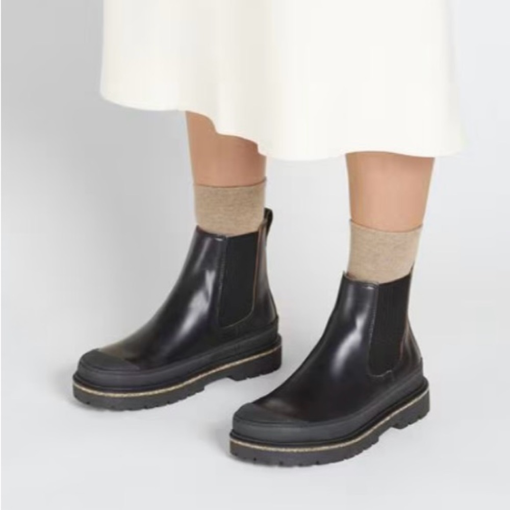 Birkenstock Dark Leather Ankle Booties